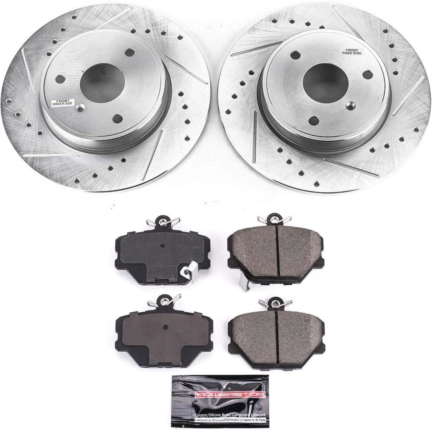 Smart Car Fortwo Power Stop Front Z23 Evolution Sport Brake Kit, Drilled & Slotted, 2008-2016 - Image 2
