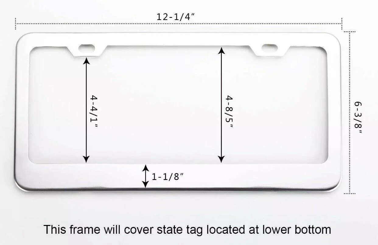 Smart Car Fortwo Stainless Steel License Plate Frame - Image 2