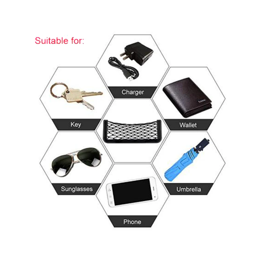 Smart Car Fortwo Storage Net Pocket Phone Holder Organizer - Image 3