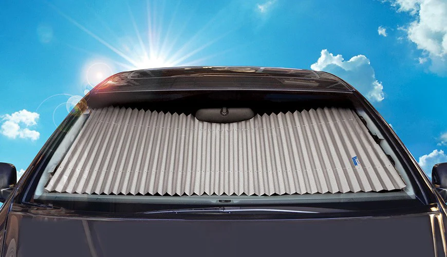 Smart Car Fortwo The Original Retractable Sun Shade, Silver, 2016-2018