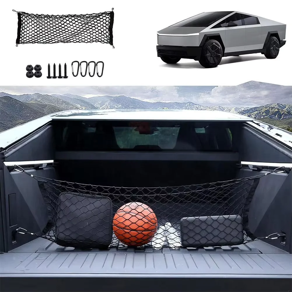Tesla Cybertruck Bed Cargo Net Storage Organizer, 2024-2025 - Image 2