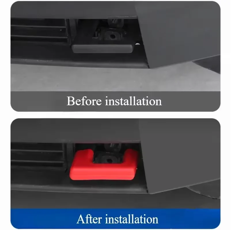 Tesla Cybertruck Red Silicone Tow Hook Covers - Image 3