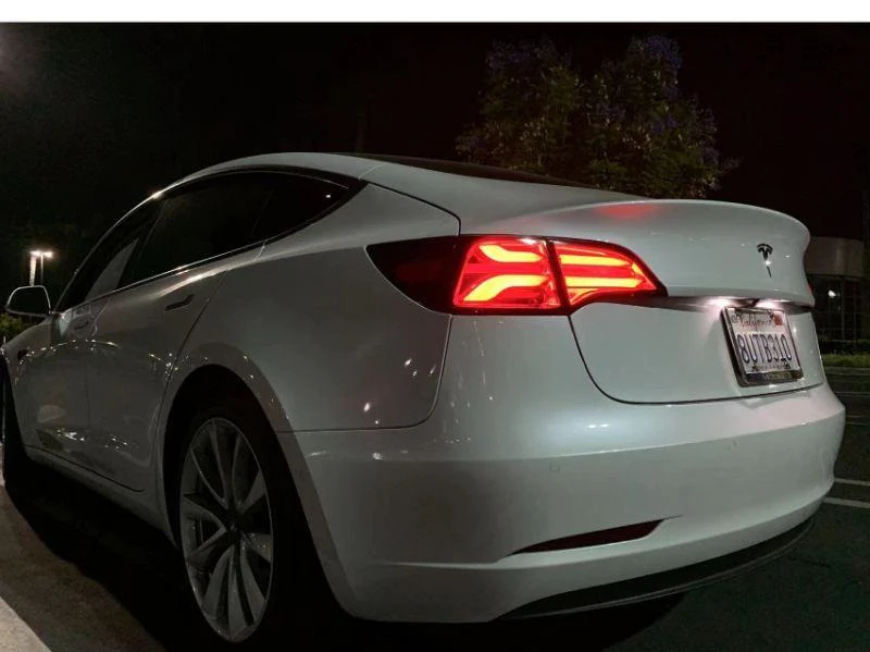 Tesla Model 3 Alpharex LED Pro Series LED Taillights, Sequential Turn Signal, Jet Black, 2017-2023 - Image 2