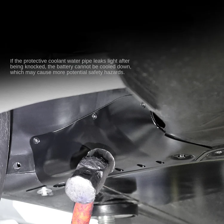 Tesla Model 3 Battery Cooling Line Protection Guards, Steel, Pair, 2017-2023 - Image 2