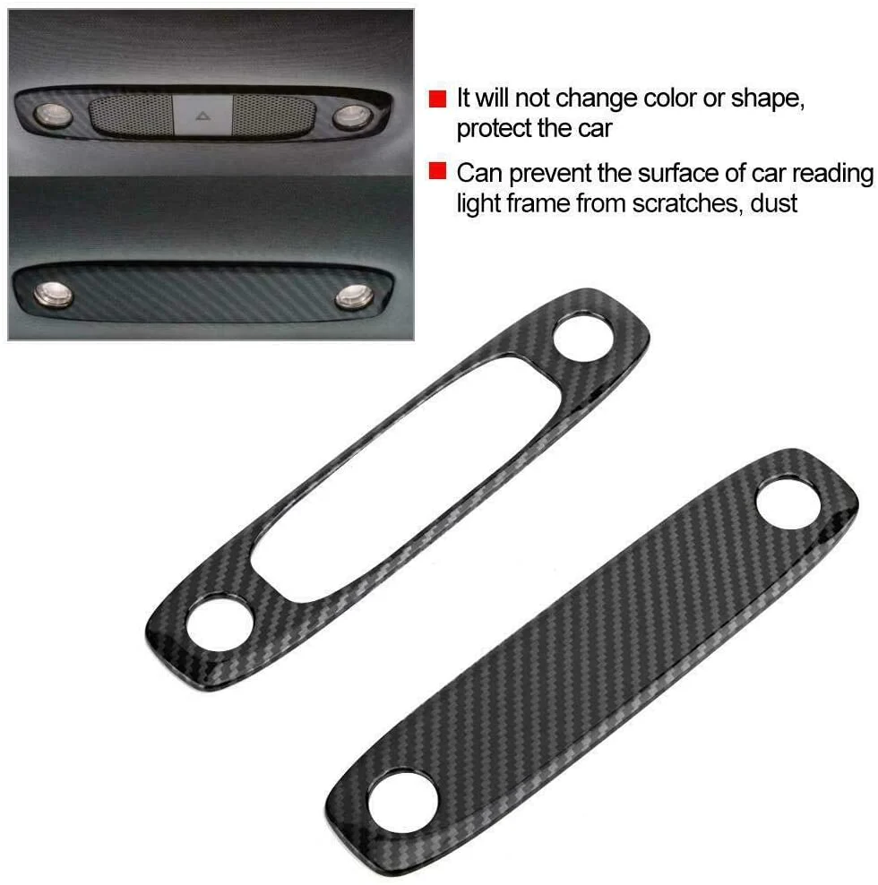 Tesla Model 3, Y Dome Reading Lamp Light Cover Trim, Carbon Fiber, 2017-2024 - Image 4