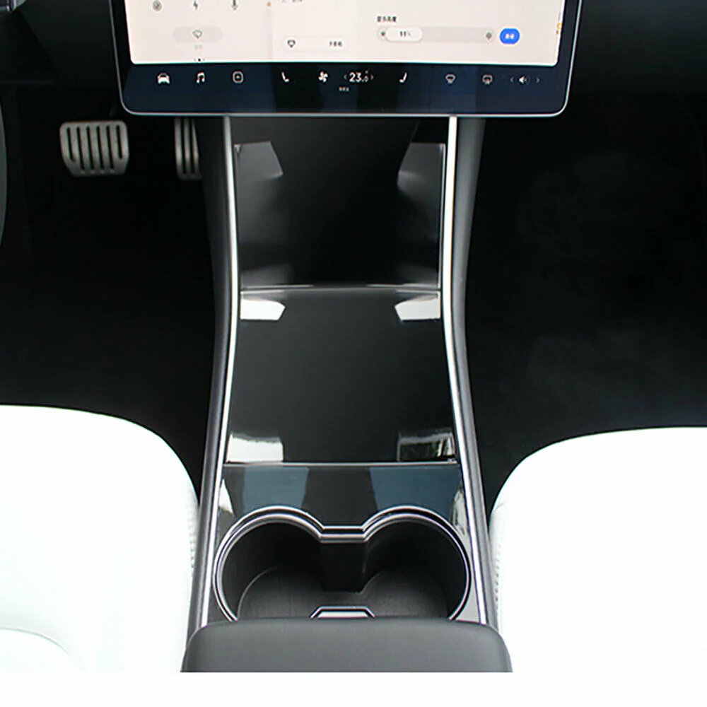 Tesla Model 3, Y Center Console Clear TPU Vinyl Wrap Kit, 2017-2020