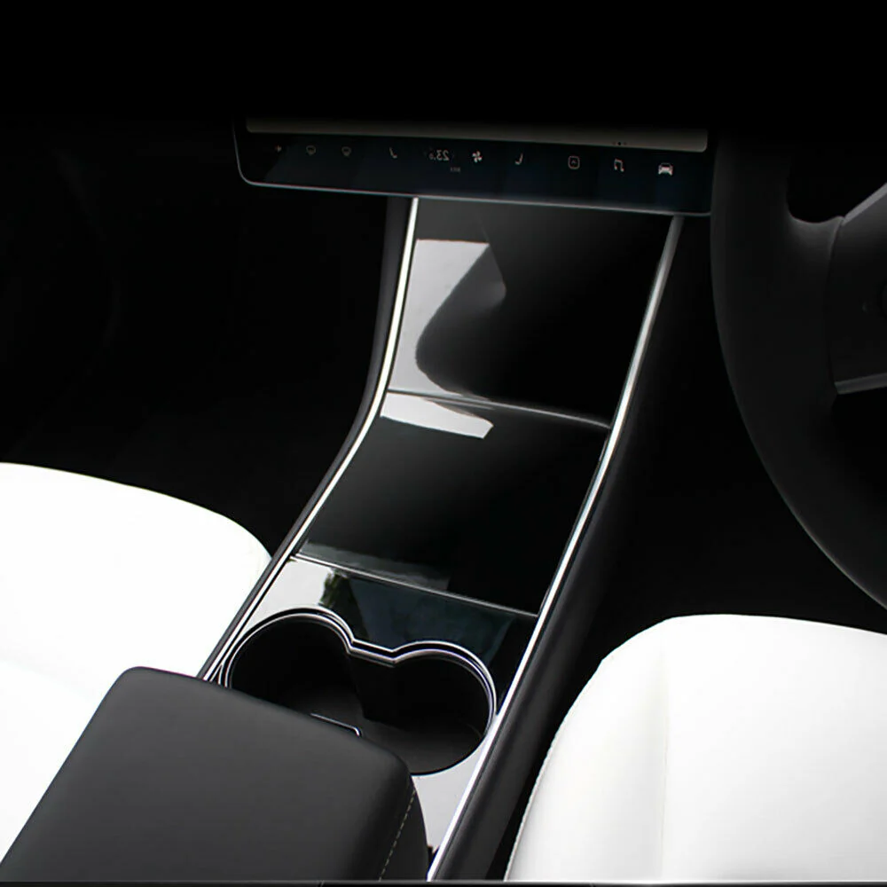 Tesla Model 3, Y Center Console Clear TPU Vinyl Wrap Kit, 2017-2020 - Image 3