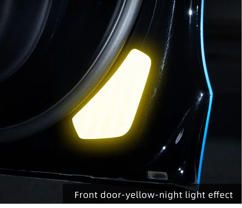 Tesla Model 3 Door Reflective Warning Stickers, Yellow, 2017-2025 - Image 5