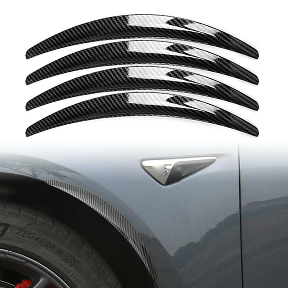 Tesla Model 3 Fender Guards, Mud Flaps, Carbon Fiber, Front & Rear, 2017-2023 - Image 3