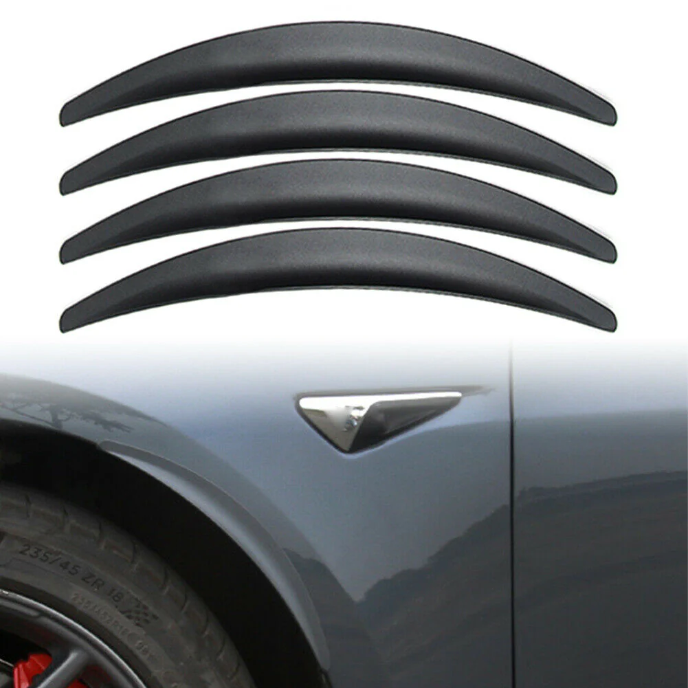 Tesla Model 3 Fender Guards, Mud Flaps, Matte Black, Front & Rear, 2017-2023 - Image 2