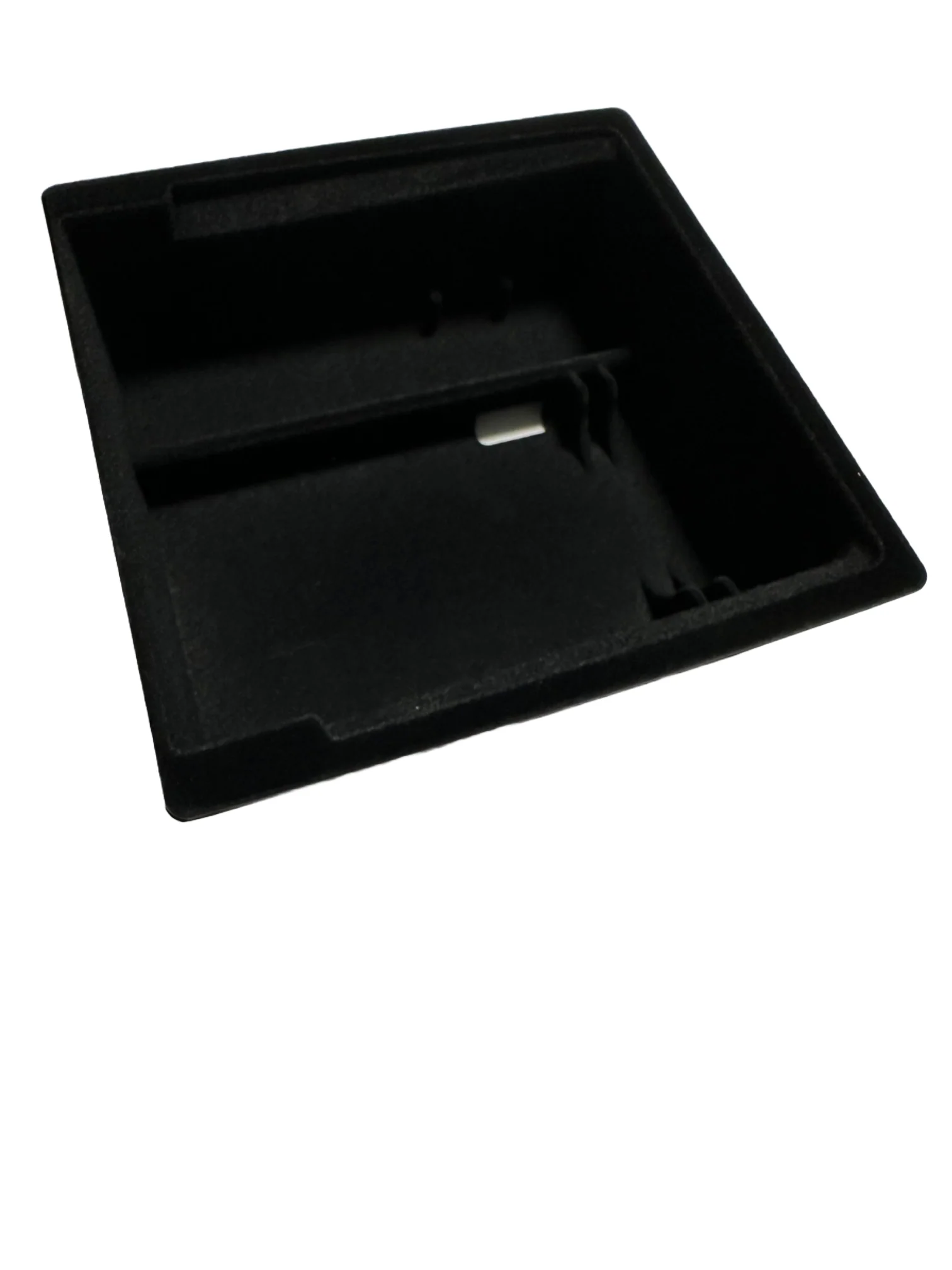 Tesla Model 3 Highland Armrest Console Organizer Tray, Flocked W/ Data Cable Hole, 2024-2026 - Image 2