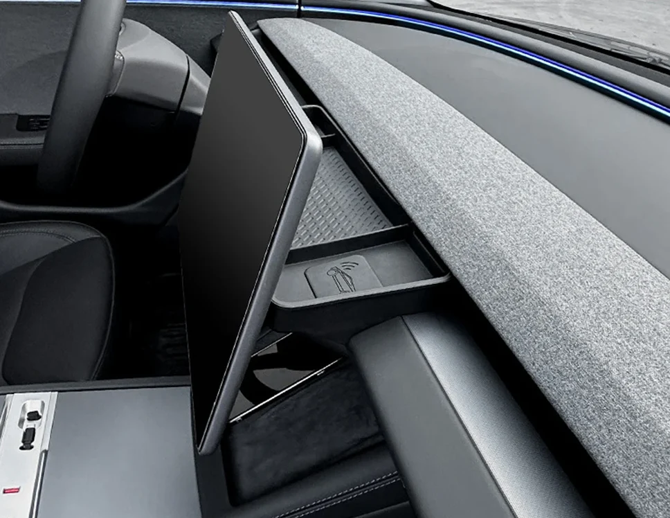 Tesla Model 3 Highland Behind Screen Silicone Storage Tray, Black, 2024-2025 - Image 2