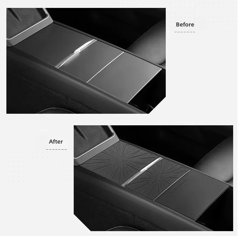 Tesla Model 3 Highland, Model Y Juniper Center Console Protectors, Silicone - Image 3