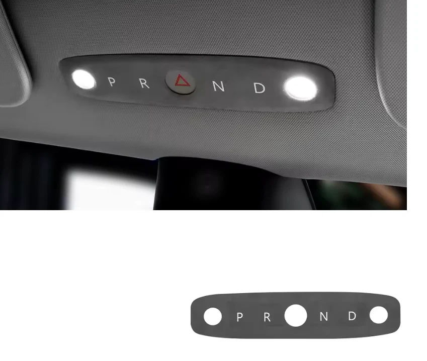 Tesla Model 3 Highland, Model Y Juniper, Interior Reading Light Alcantara Suede Sticker, Black