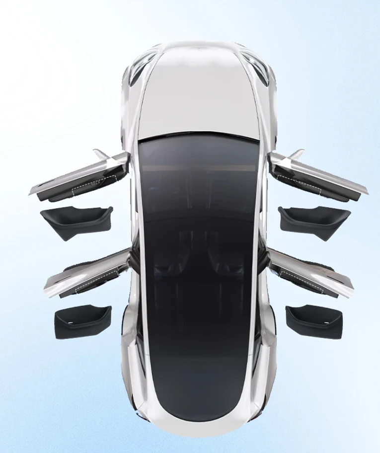 Tesla Model 3 Highland Side Door Organizers, 4-Piece Set, Silicone, 2024-2025 - Image 3