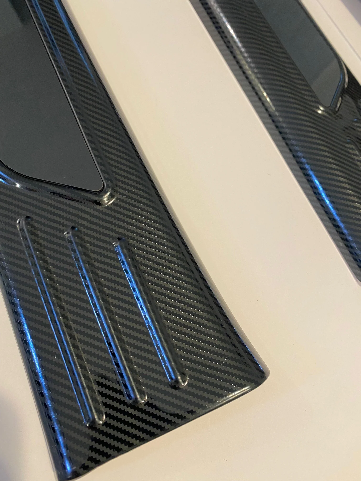 Tesla Model 3 Inner Sill Protection Kit, Stainless Steel Carbon Fiber, 2017-2023 - Image 4
