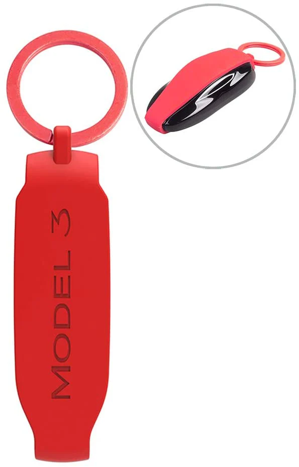 Tesla Model 3 Key Fob Cover Shell Protector Case Holder, Red, 2017-2026 - Image 2