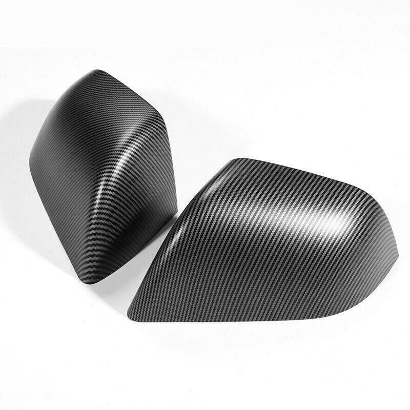 Tesla Model 3 Matte Carbon Fiber Side Mirror Cover Trim, Matte Carbon Fiber, 2017-2023 - Image 2