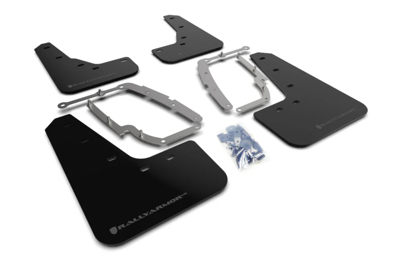 Tesla Model 3 Mud Flap Set, Rally Armor Dark Gray Logo, 2017-2023