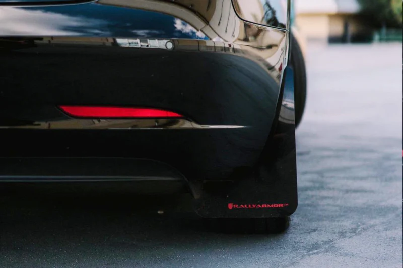 Tesla Model 3 Mud Flap Set, Rally Armor White Logo, 2017-2023 - Image 5