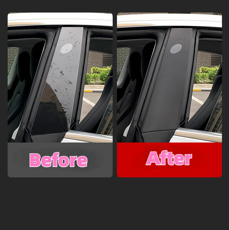 Tesla Model 3 Outer Center B Pillar Protector Films, Clear TPU, Scratch-Proof, 2017-2023 - Image 3