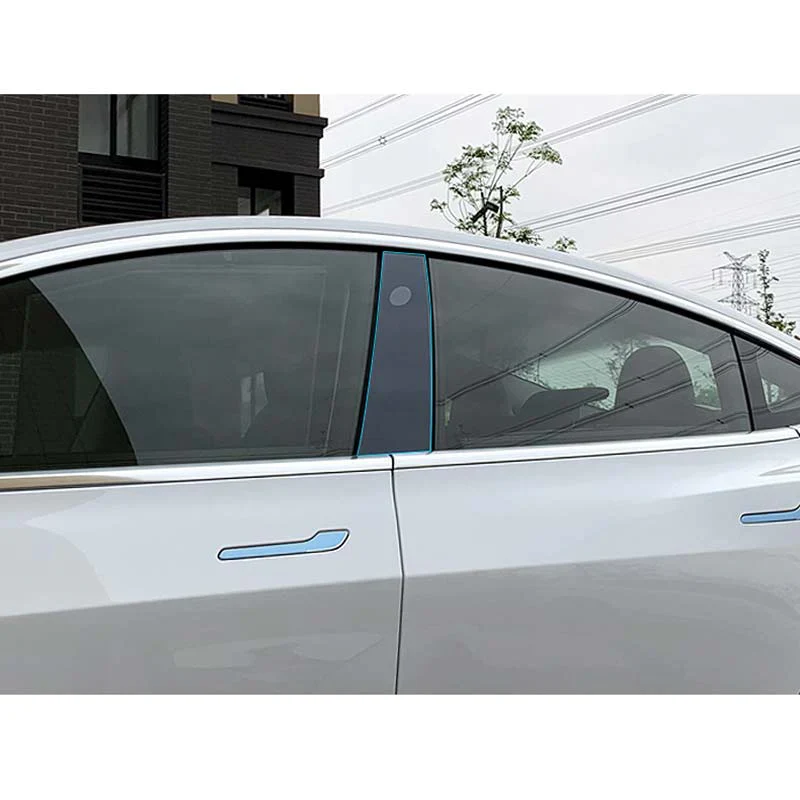 Tesla Model 3 Outer Center B Pillar Protector Films, Clear TPU, Scratch-Proof, 2017-2023 - Image 4