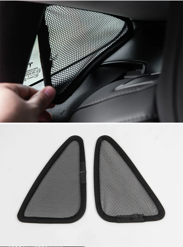 Tesla Model 3 Rear Side Quarter Window Sunshades, Black, 2017-2023 - Image 3