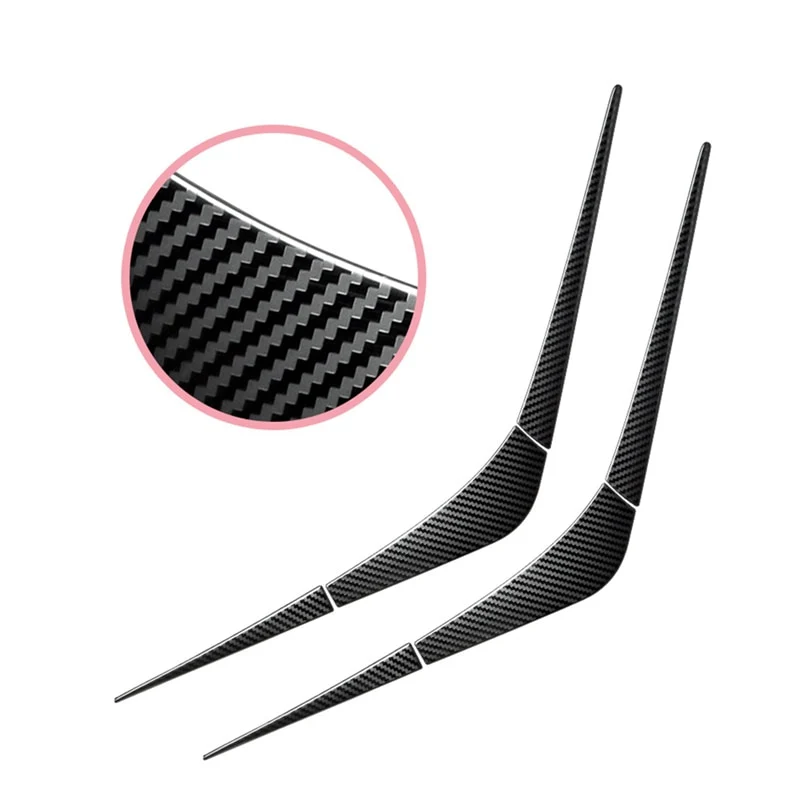 Tesla Model 3 Rear Taillight Eyebrow Trim Covers, Stainless Carbon Fiber, 2017-2023 - Image 5