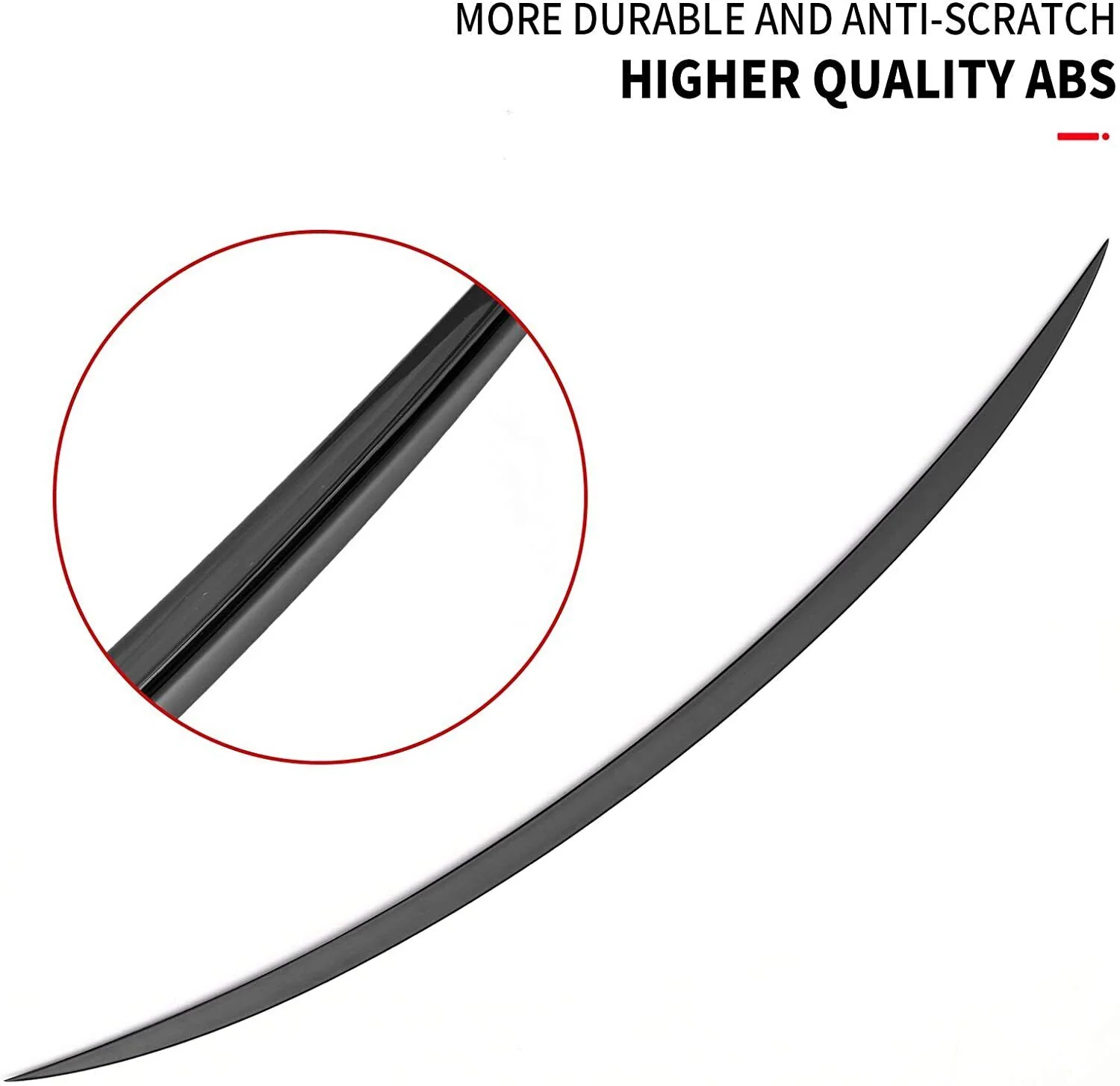 Tesla Model 3 Rear Window Water Blocking Spoiler, Matte Black, 2017-2023 - Image 3
