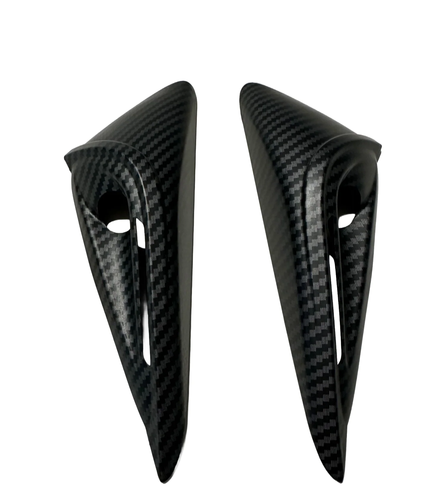Tesla Model 3, S, X, Y HW4.0 Side Camera Covers, Matte Carbon Fiber ABS - Image 3