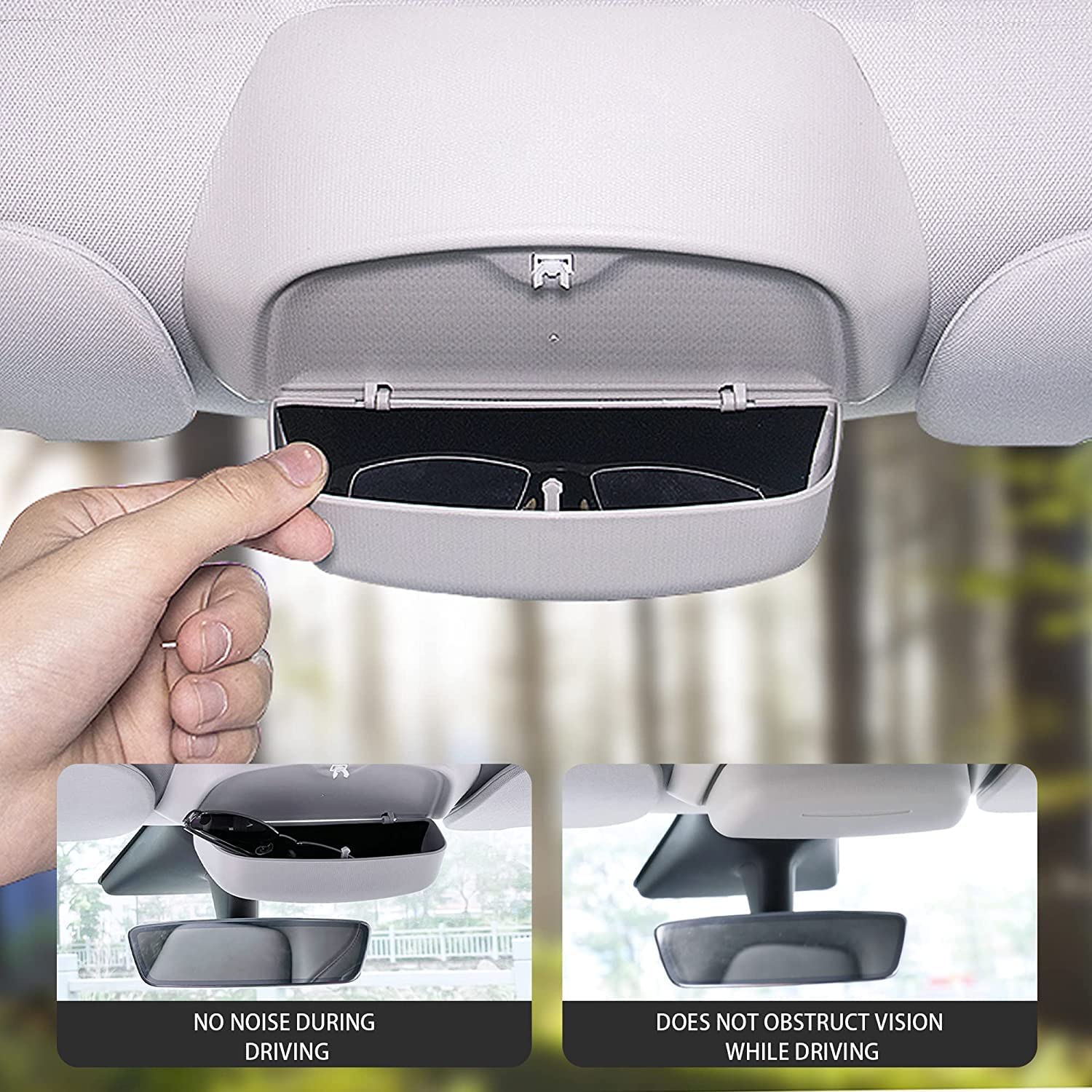 Tesla Model 3 Sunglasses Storage Case Holder, Organizer, 2017-2023 - Image 4