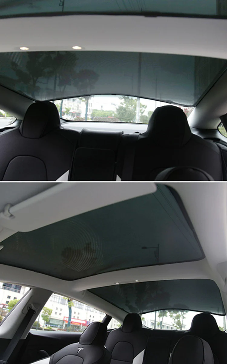 Tesla Model 3 Glass Sunroof Shades, Front & Rear, 2017-2023 - Image 5