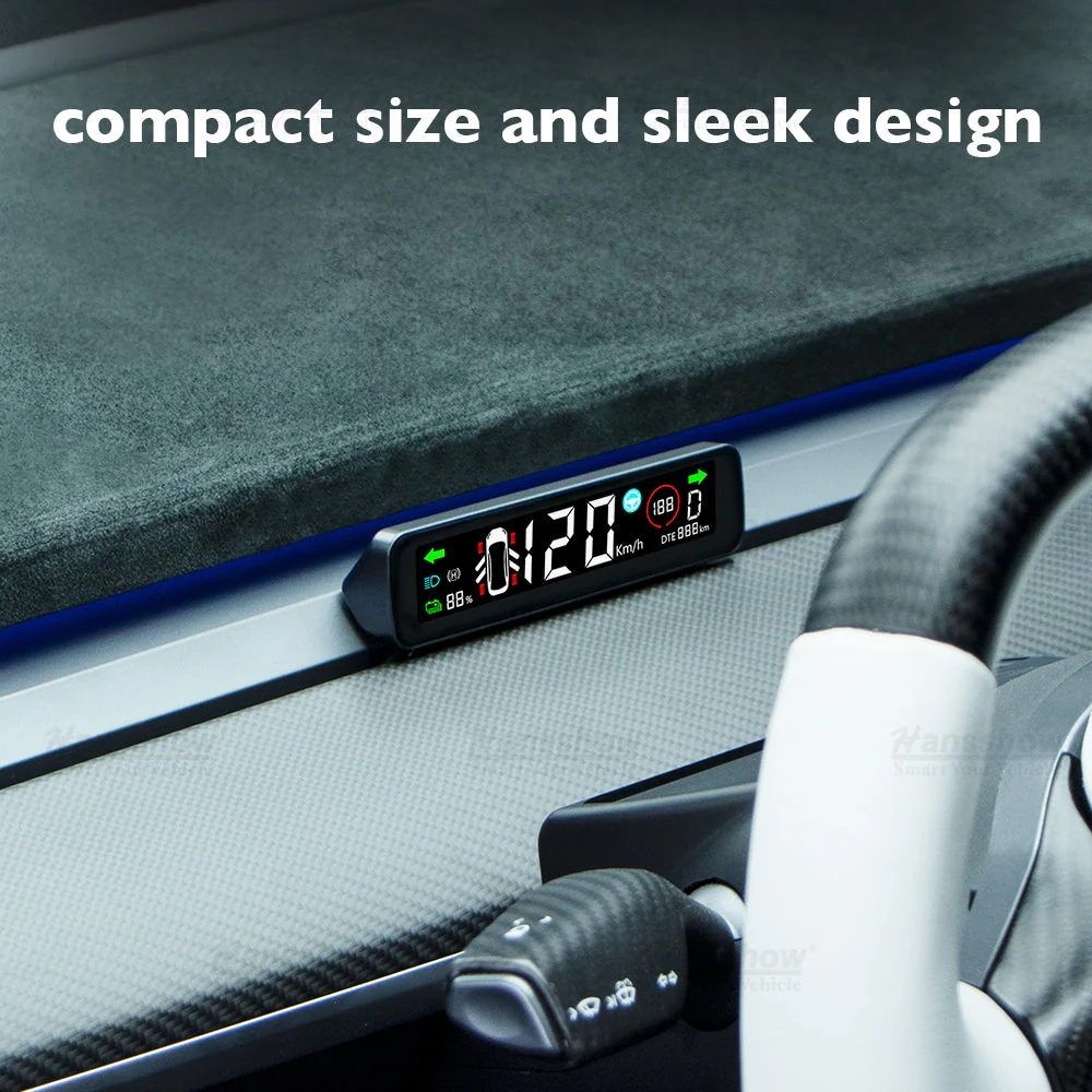Tesla Model 3, Y 3.9" Mini Dashboard Hidden HUD Head-up Display, 2017-2024 - Image 3