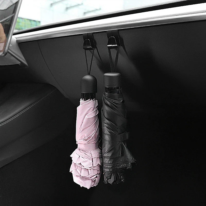 Tesla Model 3, Y ABS Co-Pilot Glove Box Storage Hooks, Multi-Purpose Storage Hangers, 2PCS - Image 4