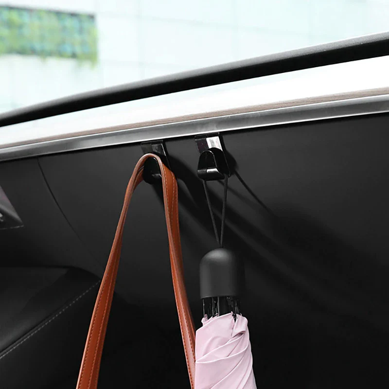 Tesla Model 3, Y ABS Co-Pilot Glove Box Storage Hooks, Multi-Purpose Storage Hangers, 2PCS - Image 5