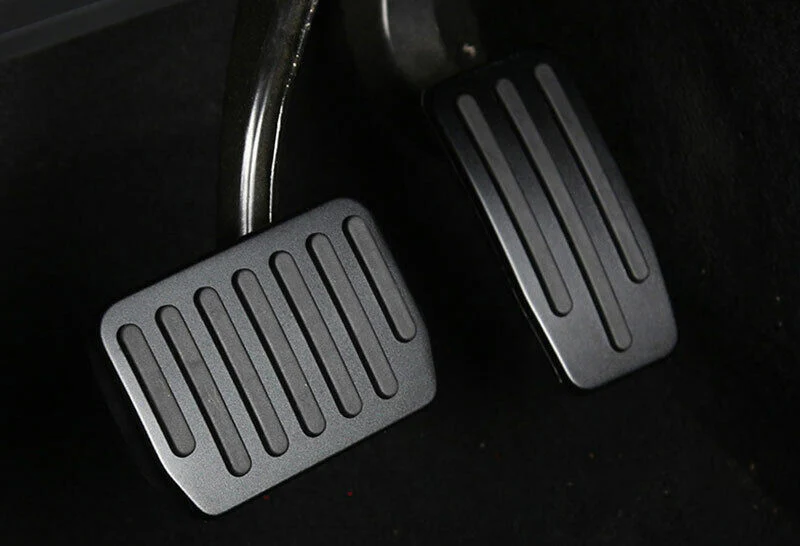 Tesla Model 3, Y, Aluminum Performance Pedal Pad Covers, Black, 2017-2025 - Image 2