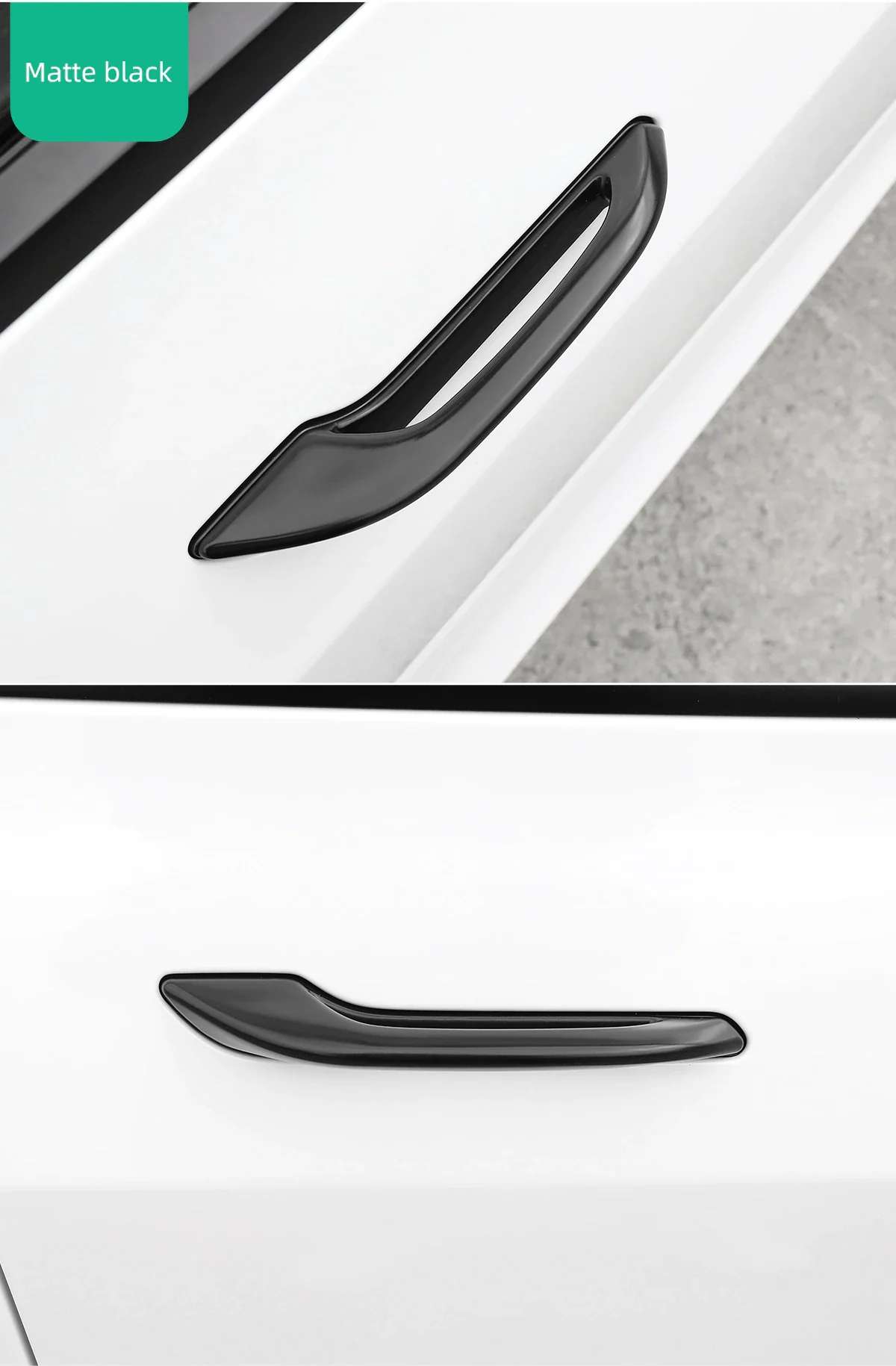 Tesla Model 3, Y, Anti-Freeze Outside Door Handel Extension Set, Piano Gloss Black - Image 3