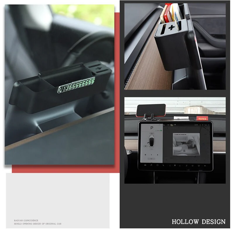 Tesla Model 3, Y Behind Center Screen Storage Box Holder Tray - Image 2