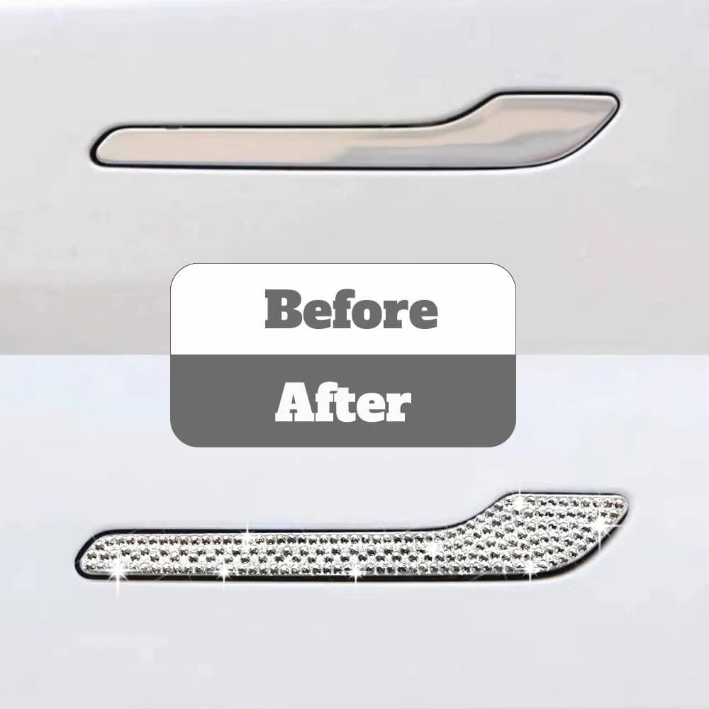 Tesla Model 3, Y Bling Crystal Rhinestone Door Handle Cover Wraps, 2017-2024 - Image 4