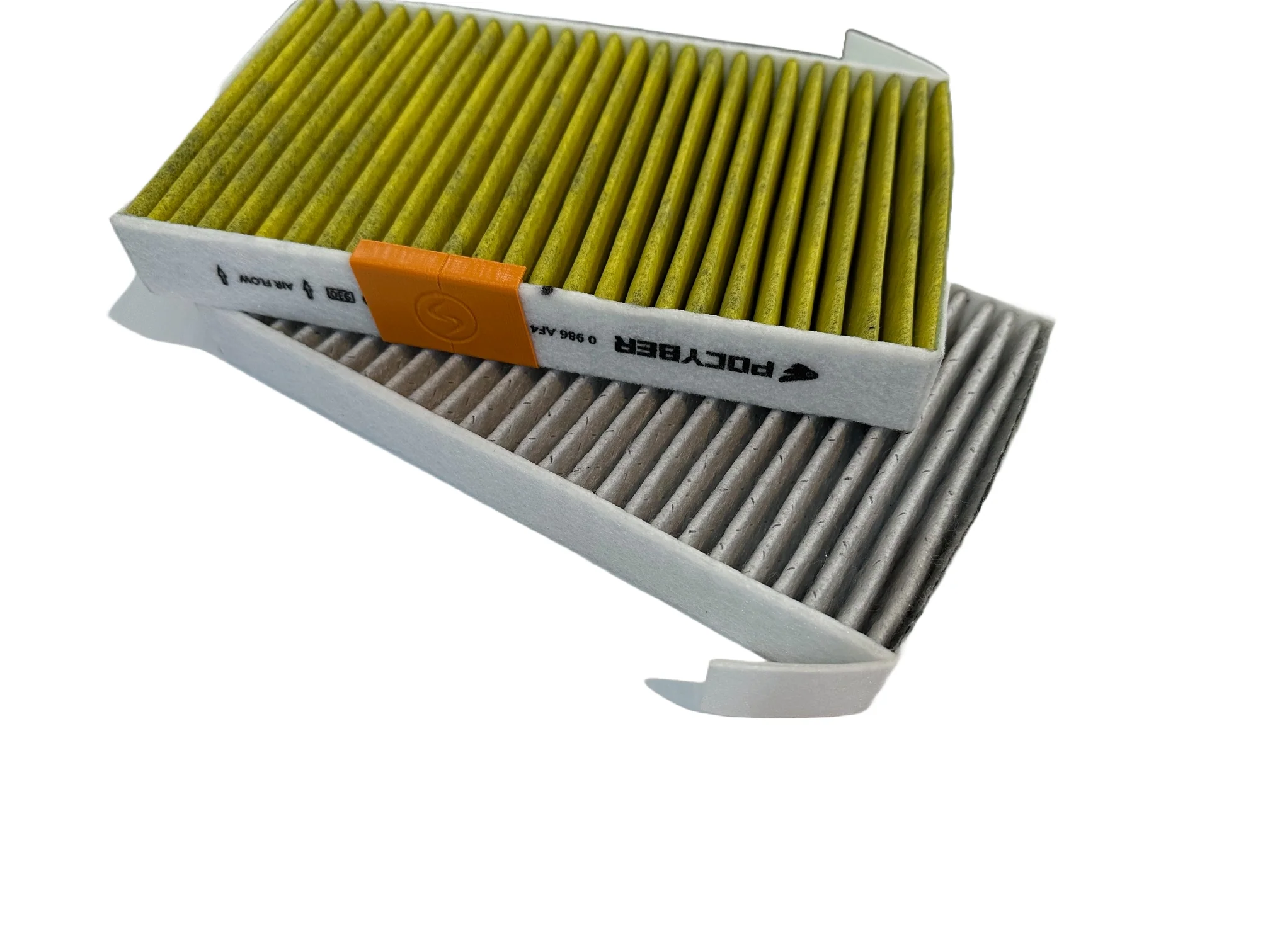 Tesla Model 3, Y Carbon Activated Cabin Filters with Moisture Eliminator Clip Installed, 2017-2025 - Image 2