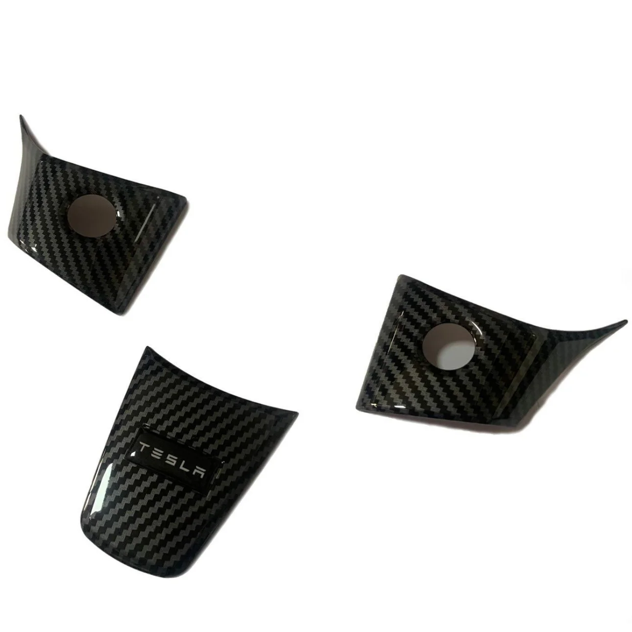 Tesla Model 3, Y, Carbon Fiber Steering Wheel Trim - Image 2