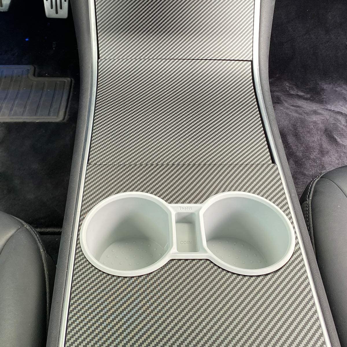 Tesla Model 3, Y Center Console Cup Holder Insert, Silicone, 2017-2020 - Image 6