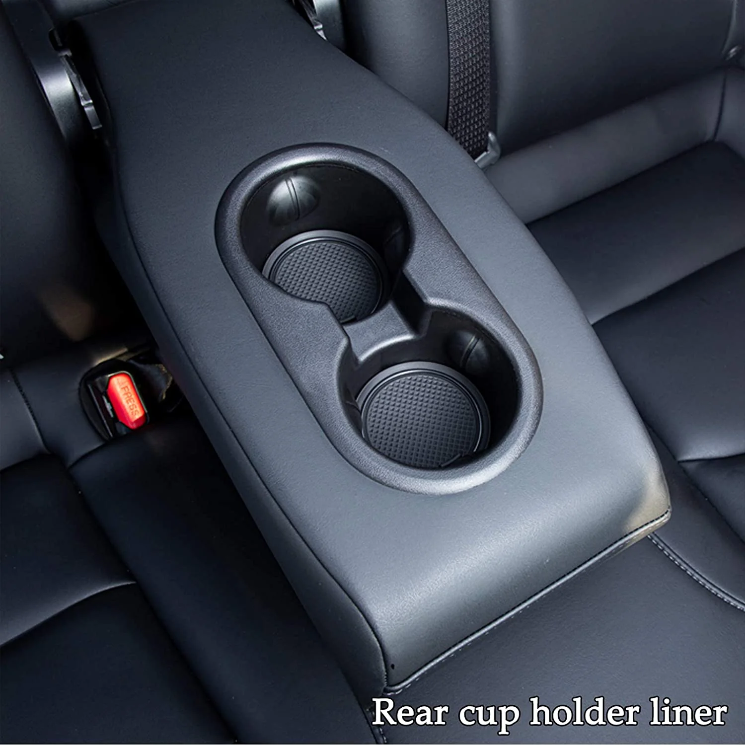 Tesla Model 3, Y Center Console, Door Cup Mat Liner Set , Black, Complete Set, 2017-2020 - Image 6