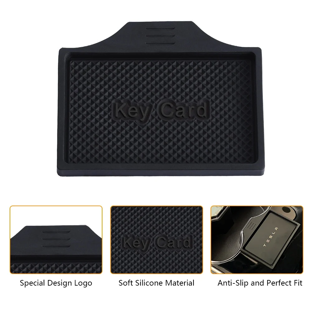 Tesla Model 3, Y, Center Console Key Card Holder, Silicone