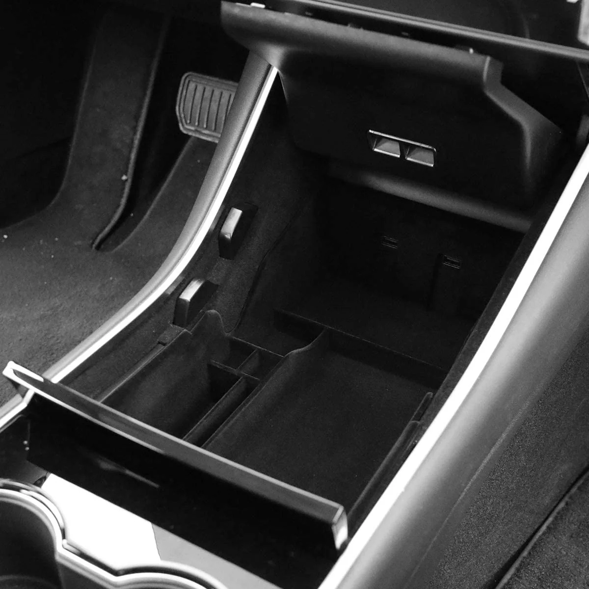 Tesla Model 3, Y, Center Console Organizer Bin Storage Box with Flocking, 2017-2020 - Image 4