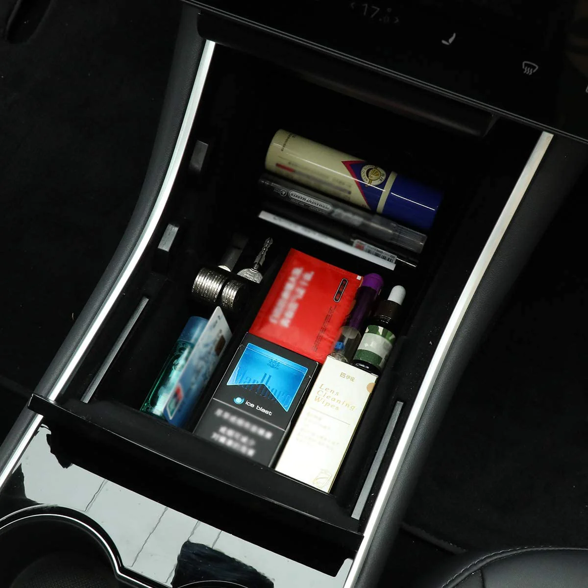 Tesla Model 3, Y, Center Console Organizer Bin Storage Box with Flocking, 2017-2020 - Image 5
