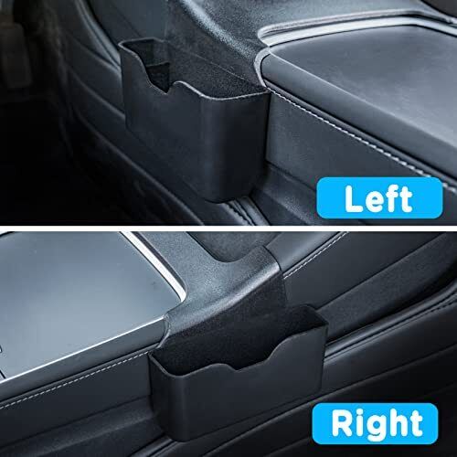 Tesla Model 3, Y Center Console Side Dual Tray Organizers with Flocking, 2021-2024 - Image 2