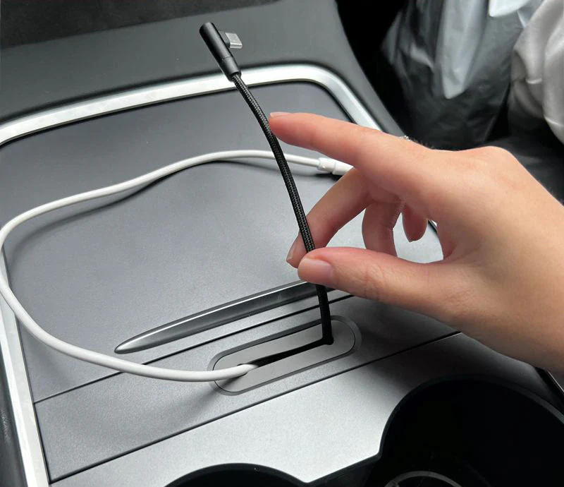 Tesla Model 3, Y Center Console Tray Organizer with Cable Holder, 2021-2024 - Image 4