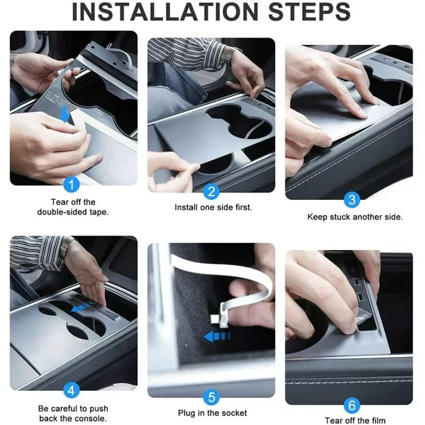 Tesla Model 3, Y Center Console USB Charging Cover, 2021-2024 - Image 5