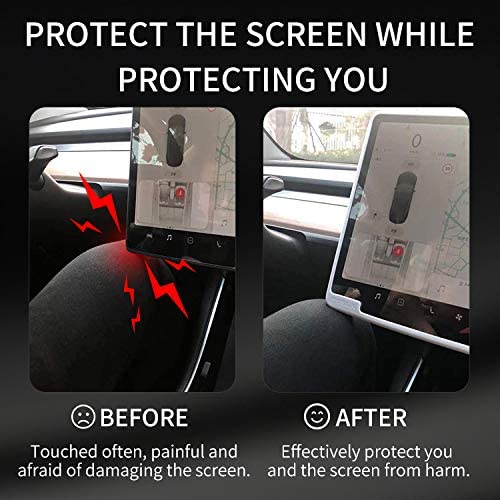 Tesla Model 3, Y Center Screen Navigation Silicone Protective Cover, Black or White - Image 3
